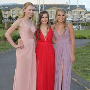 Lavender floor length dress